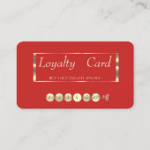 Moderne Professional Red Loyalty-Kaart Klantenkaartje (Voorkant)