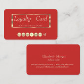 Moderne Professional Red Loyalty-Kaart Klantenkaartje (Voorkant / Achterkant)
