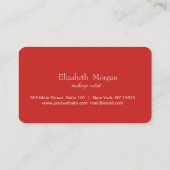 Moderne Professional Red Loyalty-Kaart Klantenkaartje (Achterkant)