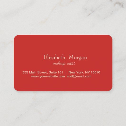 Moderne Professional Red Loyalty-Kaart Klantenkaartje (Achterkant)