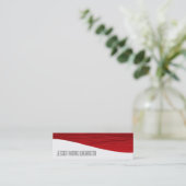 Moderne Professional Red Slim-Visitekaartjes Mini Visitekaartje (Staand voorkant)
