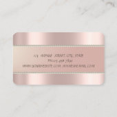 Moderne Professional Roos Gold Circle Pearls Visitekaartje (Achterkant)