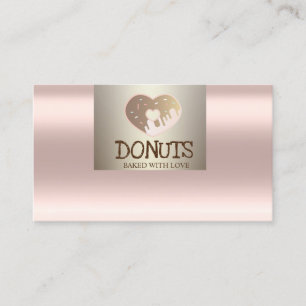 Moderne professional, Roos Gold, donuts, bakkerij Visitekaartje