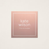 Moderne Professional Roos Gold Vierkante Visitekaartjes (Voorkant)