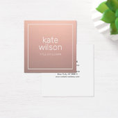 Moderne Professional Roos Gold Vierkante Visitekaartjes (Bureau)