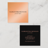 Moderne Professional Stylist Chic Copper Roos Gold Vierkante Visitekaartje (Voorkant / Achterkant)