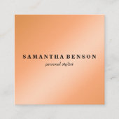 Moderne Professional Stylist Chic Copper Roos Gold Vierkante Visitekaartje (Voorkant)