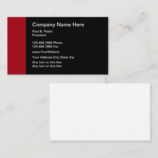 Moderne professional visitekaartje (Voorkant / Achterkant)