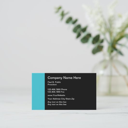 Moderne professional visitekaartje (Staand voorkant)