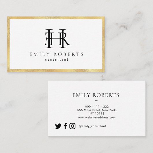 moderne professional | visitekaartje consultant (Voorkant / Achterkant)