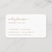 Moderne Professional White Gold Handtekening Visitekaartje (Achterkant)