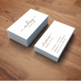 Moderne Professional White Gold Handtekening Visitekaartje