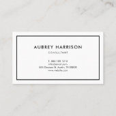 Moderne Professional White Loyalty Kaart (Achterkant)