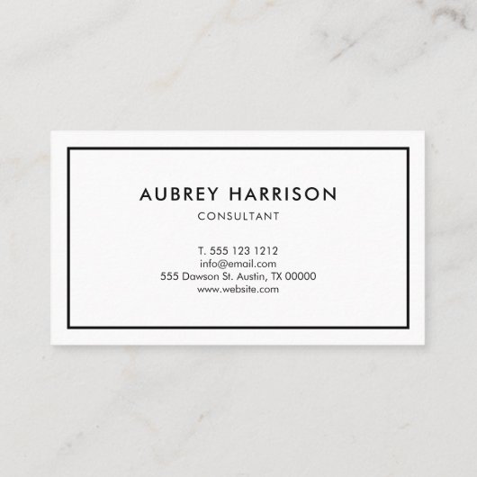 Moderne Professional White Loyalty Kaart (Achterkant)