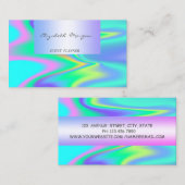 Moderne, professioneel charmende holografisch visitekaartje (Voorkant / Achterkant)