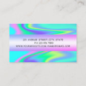 Moderne, professioneel charmende holografisch visitekaartje (Achterkant)