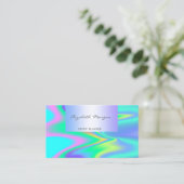 Moderne, professioneel charmende holografisch visitekaartje (Staand voorkant)