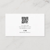 Moderne Professioneel Huwelijksfotograaf Qr Code Visitekaartje (Achterkant)