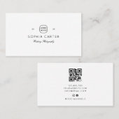 Moderne Professioneel Huwelijksfotograaf Qr Code Visitekaartje (Voorkant / Achterkant)