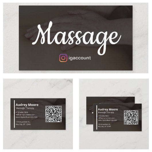 Moderne Professioneel Massage Therapie Visitekaartje