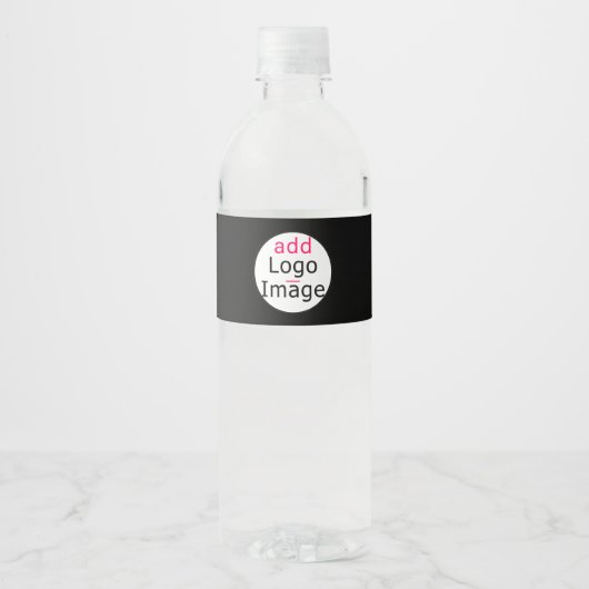 Moderne professionele aangepaste bedrijfsmerknaam waterfles etiket (Voorkant)