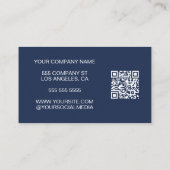 Moderne Professionele Aangepaste Foto Logo QR Visitekaartje (Achterkant)