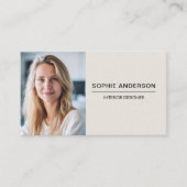 Moderne Professionele Aangepaste Foto QR Code Visitekaartje (Voorkant)