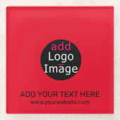 Moderne Professionele aangepaste kantoorcamera roo Glazen Onderzetter (Voorkant)