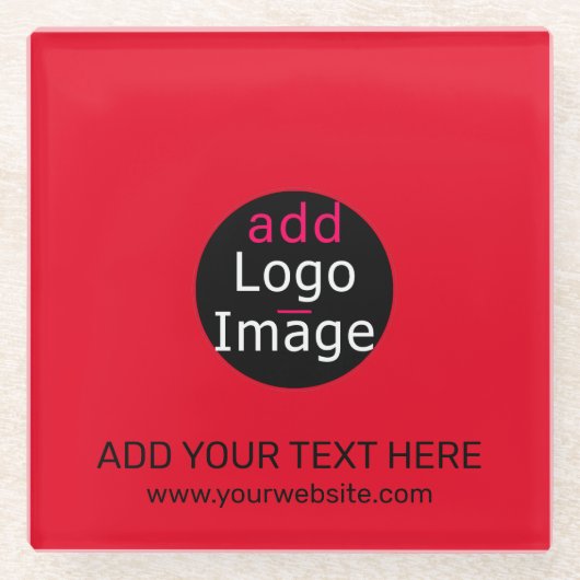 Moderne Professionele aangepaste kantoorcamera roo Glazen Onderzetter (Voorkant)