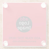 Moderne Professionele aangepaste kantoorcamera roo Glazen Onderzetter (Achterkant)