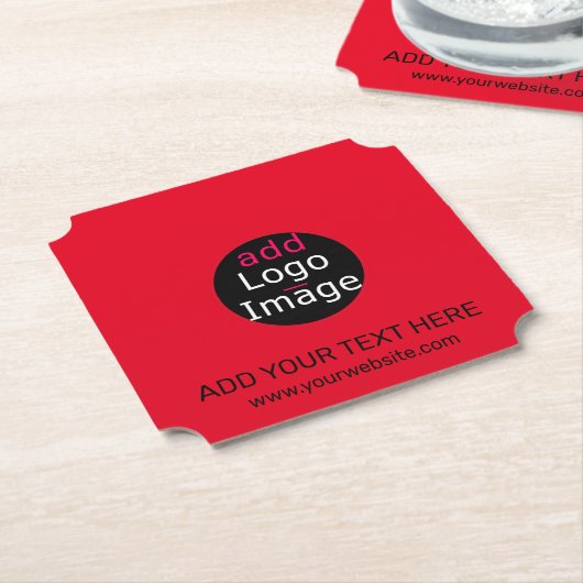 Moderne Professionele aangepaste kantoorcamera roo Kartonnen Onderzetters (Gekanteld)