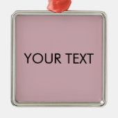 Moderne professionele aangepaste merknaam roze metalen ornament (Voorkant)