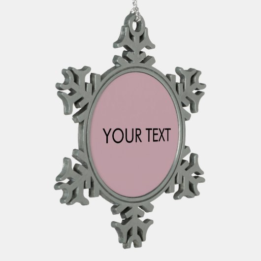 Moderne professionele aangepaste merknaam roze tin sneeuwvlok ornament (Links)