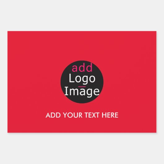 Moderne professionele aanpasbare zakelijke rood inpakpapier vel (Voorkant)