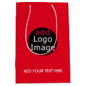 Moderne professionele aanpasbare zakelijke rood medium cadeauzakje (Voorkant)