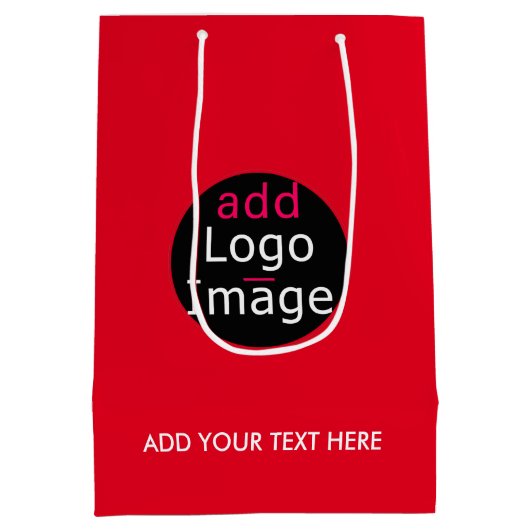 Moderne professionele aanpasbare zakelijke rood medium cadeauzakje (Achterkant)