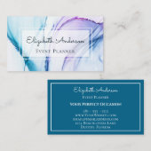 Moderne professionele Abstracte blauwe Waterverf Visitekaartje (Voorkant / Achterkant)