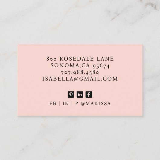 Moderne professionele accountant foto visitekaartje (Achterkant)