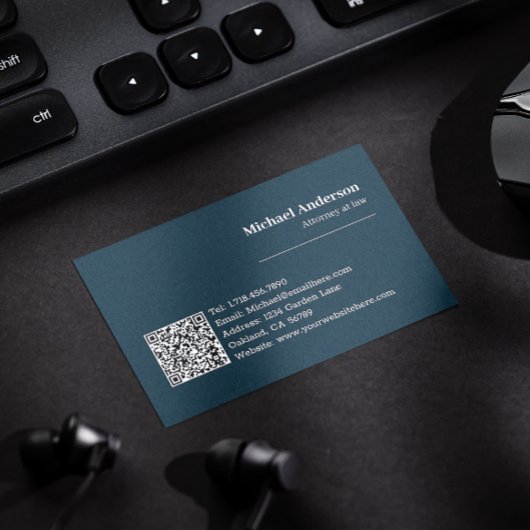Moderne professionele advocaat QR-code Visitekaartje