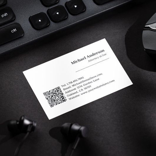 Moderne professionele advocaat QR-code Visitekaartje