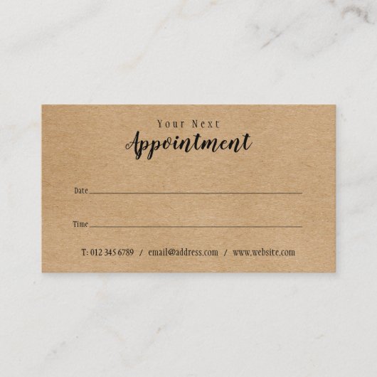 Moderne professionele afspraak herinneringskaart afsprakenkaartje (Voorkant)