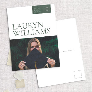 Moderne professionele Afstudeerder kondiging Brief Feestdagenkaart