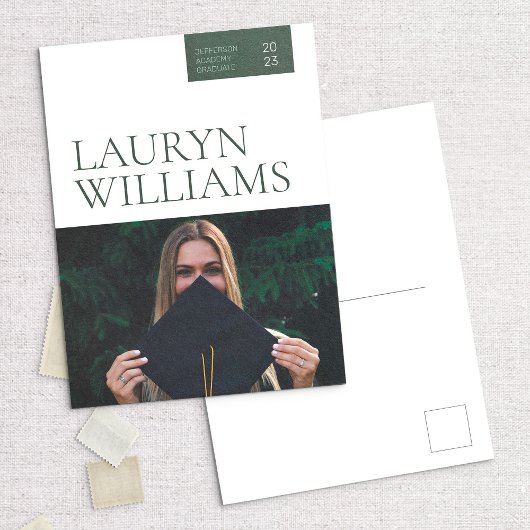 Moderne professionele Afstudeerder kondiging Brief Feestdagenkaart