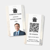 Moderne professionele architect corporatieve foto badge (Voor- en achterkant)