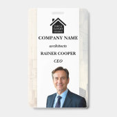 Moderne professionele architect corporatieve foto badge (Voorzijde)