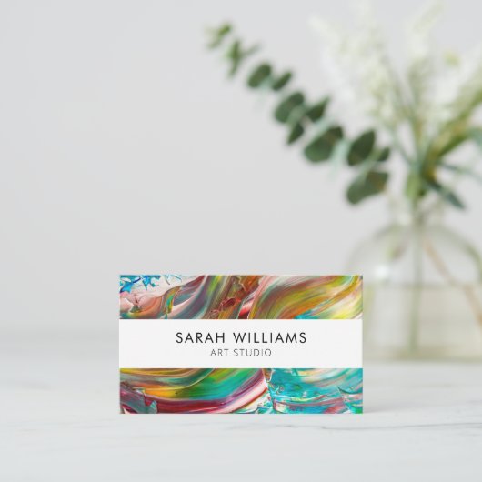 Moderne professionele artiest visitekaartje (Staand voorkant)