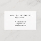 Moderne, professionele artist Red Lips Visitekaartje (Achterkant)