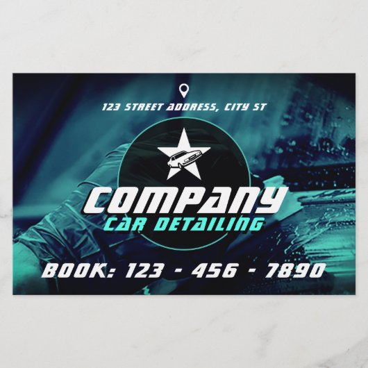 Moderne professionele auto detaillering Flyer (Voorkant)