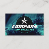 Moderne professionele auto detaillering logo visitekaartje (Voorkant)