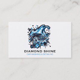Moderne professionele auto detaillering wassen sch visitekaartje